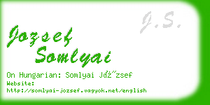 jozsef somlyai business card